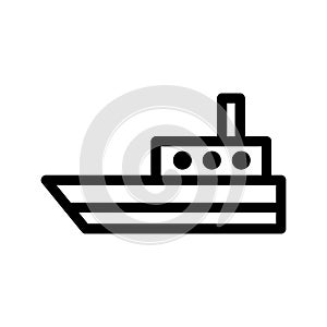 Ship icon or logo isolated sign symbol vector illustration