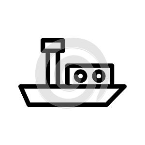 Ship icon or logo isolated sign symbol vector illustration