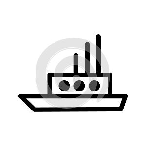 Ship icon or logo isolated sign symbol vector illustration