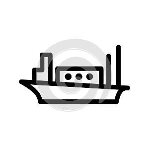 Ship icon or logo isolated sign symbol vector illustration