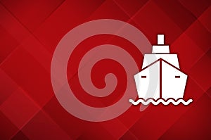 Ship icon modern layout design abstract red background illustration