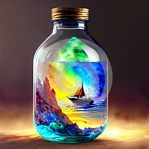 ship inside of a bottle