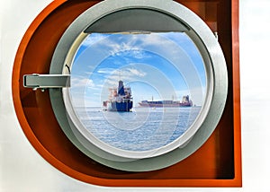 ship inside the washing machine. Rendezvous of two ships