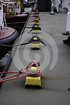 Ship Knots On The Pier