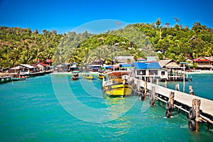 Ship while on Koh Rong island, Cambodia.