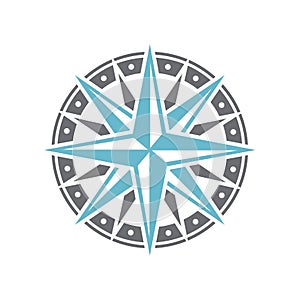 Ship marine compass icon on background for graphic and web design. Simple vector sign. Internet concept symbol for