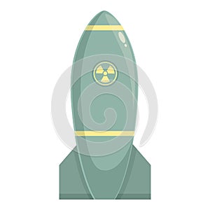 Ship military nuclear icon cartoon vector. War fire blast
