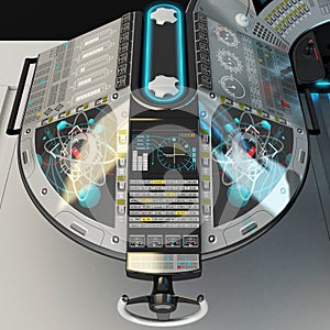 Ship modular equipment. Multipurpose control panel large-sized vessels. The foundation of the captain`s bridge.