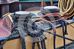 Ship moored at the dock