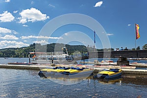 The ship mooring in Titisee Neustadt