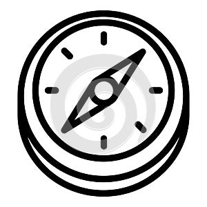 Ship navigation compass icon, outline style