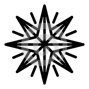 Ship navigation icon, outline style