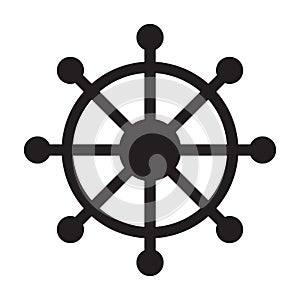 Ship navigation,navigation, ship, wheel fully editable vector icon