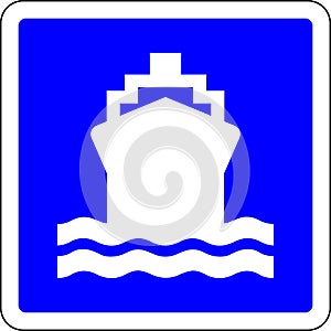 Ship navigation road sign