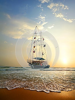 Ship in the ocean