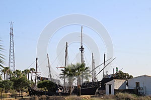 Ship oh caravel of Cristopher Columbus,  where he went to discover a new world AmÃ©rica photo