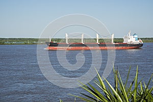 Ship on Parana River photo