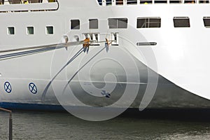 Ship parking at the berth