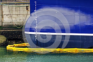 Ship on port refueling photo