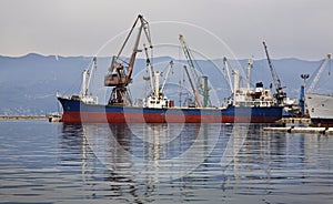 Ship in port. Rijeka. Croatia