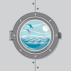 Ship porthole image