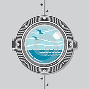 Ship porthole image