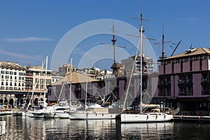 Ship in Porto Antico, Genoa photo