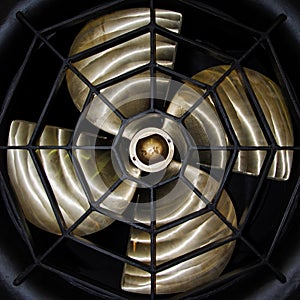 Ship propeller closeup frontal