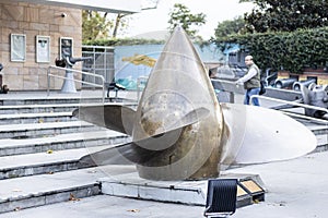 Ship propeller in front of the Maritime Museum in Besiktas.