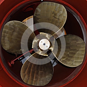 Ship propeller blade frontal view