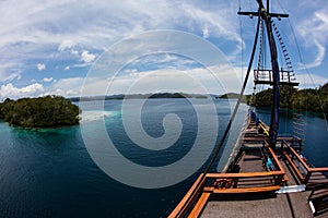 Ship and Remote Islands in Raja Ampat