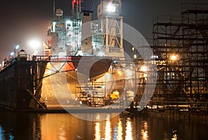 Ship during the renovation