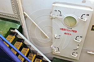 Ship restricted area behing the door