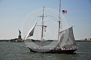 Ship ride around statue of liberty