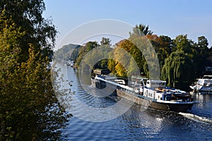 Ship on the River Havel in Summer, Pichelsdorf, Spandau, Berlin