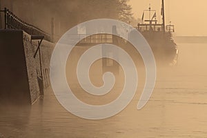 Ship on the river ijssel deventer