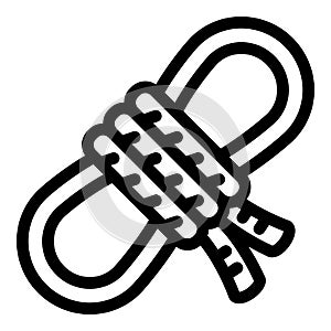 Ship rope icon, outline style