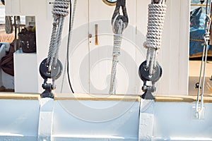 Ship ropes holding the kers photo
