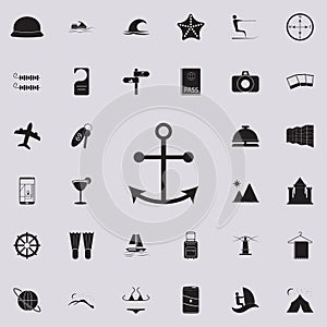 ship's anchor icon. Detailed set of summer pleasure icons. Premium quality graphic design sign. One of the collection icons for w