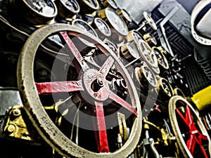 Ship`s valves and pipes