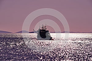 Ship sailing in Adriatic sea