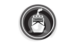 Ship sea â€‹â€‹port icon simple and elegant