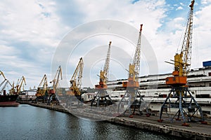 Ship in seaport