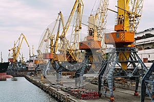 Ship in seaport