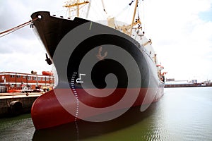 Ship In A Shipyard Dock