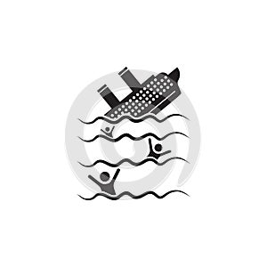 the ship is sinking icon. Element of ship illustration. Premium quality graphic design icon. Signs and symbols collection icon for