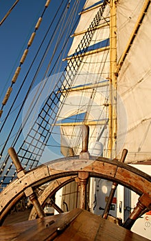 Ship steering wheel