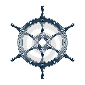 Ship steering wheel.