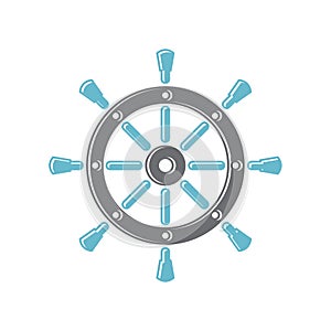 Ship steering wheel icon on background for graphic and web design. Simple vector sign. Internet concept symbol for