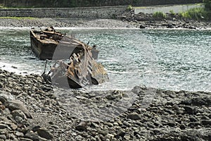 Ship sunk in sao tome africa